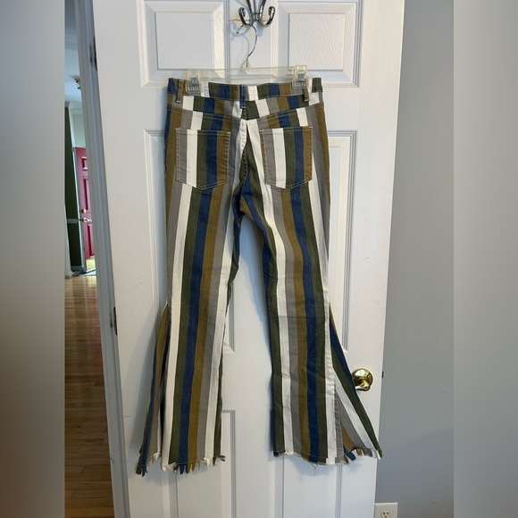 Hope Horizon Boho Striped Flare Jeans - Picture 8 of 10